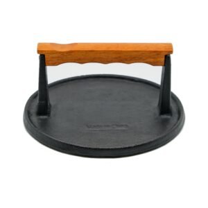 Cast iron burger patty press