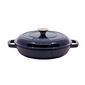 Blue Deep Frying Pan With Lid, 2.25l.