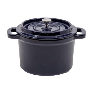 Enamelled Cast Iron Mini Pot, Blue, 0.65 L