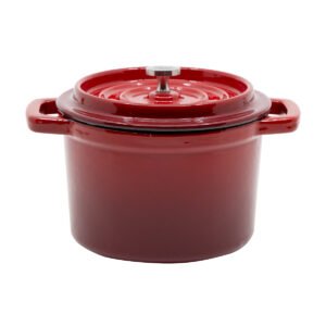 Enamelled Cast Iron Mini Pot, Red, 0.65 L