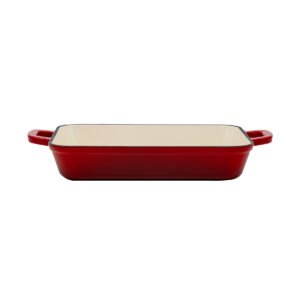 Enamelled Cast Iron Baking Dish, 2 L, Red
