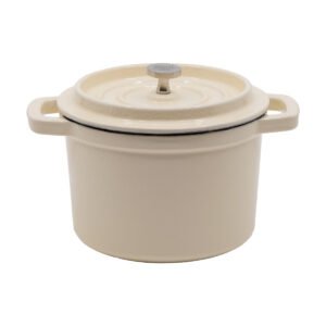 Enamelled Cast Iron Mini Pot, White, 0.65 L